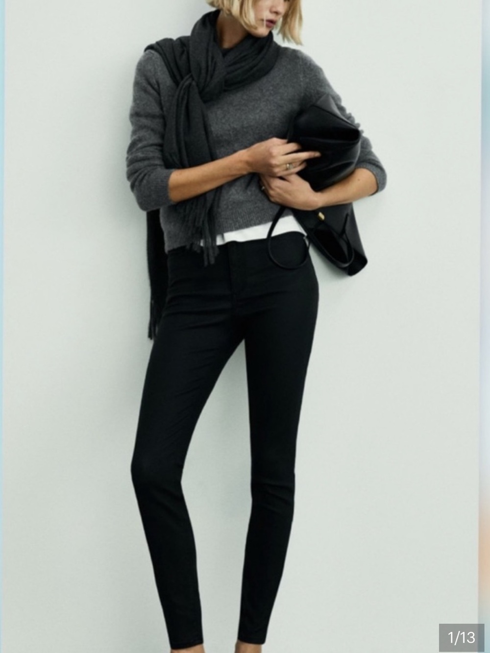 NWT Mango Coated Skinny Crop Jean